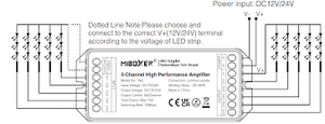 MI-LIGHT PA5 DC12V-24V 15A 5 CANAUX RGB RGBW RGB+CCT BANDE DE LED AMPLIFICATEUR