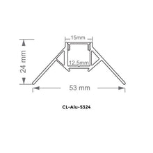 Charger l'image dans la galerie, Profil d'angle encastré sans garniture 5324
