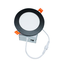 Charger l'image dans la galerie, TITANIUM Encastré mince 4'' ,9 watts, 120vAC graduable 5 CCT fini Blanc/Noir
