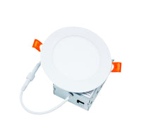 Charger l'image dans la galerie, TITANIUM Encastré mince 4'' ,9 watts, 120vAC graduable 5 CCT fini Blanc/Noir

