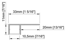 Charger l'image dans la galerie, Extrudé d'aluminium avec bande d'acrylique opale pour tuille TT-43
