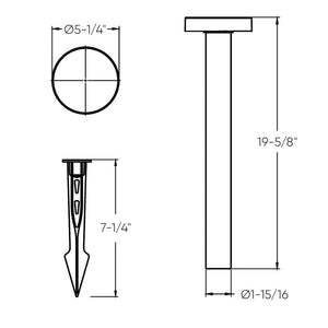 LPP20-CC – Luminaire De Sentier De 20″